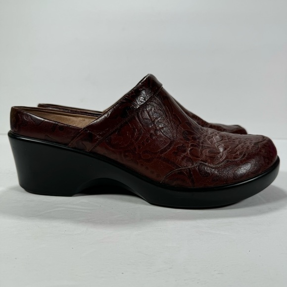 Alegria Isabelle Yeehaw Brown Leather Mules Women's Size 10 - Picture 6 of 11